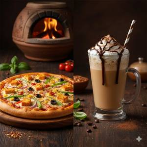 Farm House Pizza [Medium, 8 inches] with Cold Coffee