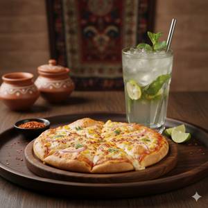 Golden Corn Peri Peri Pizza [Small, 6 Inches] with Mojito
