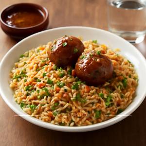 Veg Manchurian Fried Rice