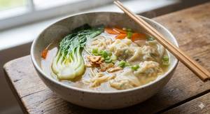 Veg Wonton Noodles Soup