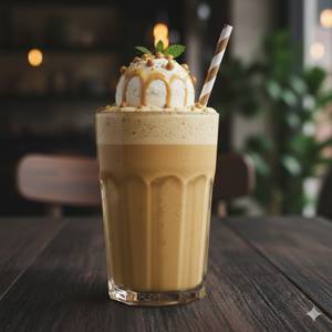 Butterscotch Lassi with Vanilla Ice Cream