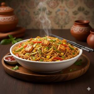 Paneer Corn Hakka Noodles