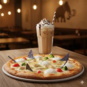 Ice Age Special Pizza [Medium, 8 inches] with Cold Coffee