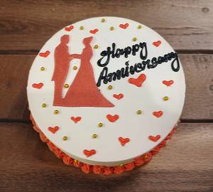 Birthday Anniversary Love Couple Red Velvet Theme Cake