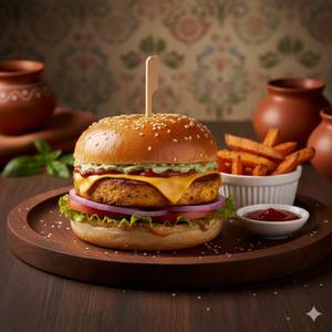 Paneer Cheese Burger                                   