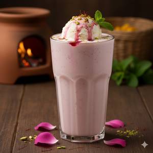 Rose Lassi with Vanilla Ice Cream