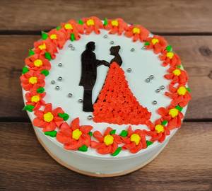 Wedding Anniversary Love Couple Chocolate Chocochips Cake