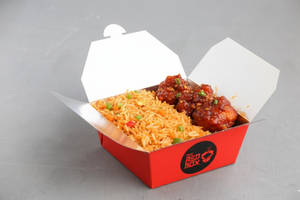 Dragon Chicken With Egg Schezwan Fried Rice