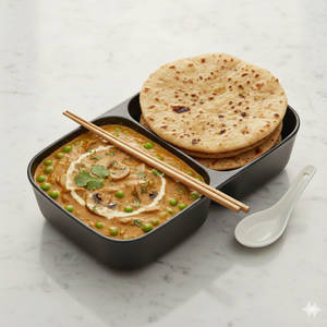 Matar Mushroom with 2 Tandoori Roti/Tawa roti
