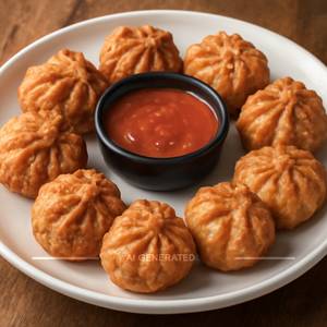 Fried Chicken Momos [6 Pieces]