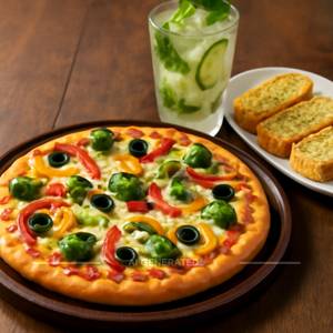 Exotica Pizza [7 Inches] + Cheese Garlic Bread [3 Pieces] + Any Mojito