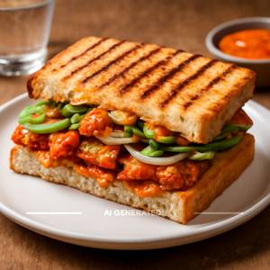 Peri Peri Chicken Grilled Sandwich