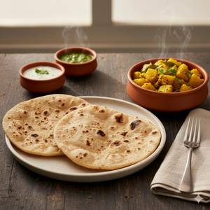 Plain Tandoori Roti 2 Pcs + Aloo Bhaji