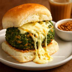 Makka Palak Triple Cheese Vada Pav