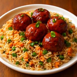 Veg manchurian fried rice