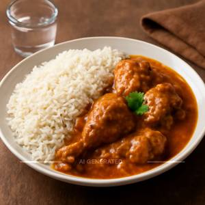 Rice With Chicken Curry
