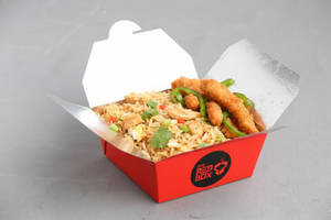 Chicken Thai Fried Rice With Crispy Chicken Green Pepper