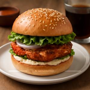 Chicken tikka burger