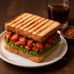 Chicken schezwan sandwich