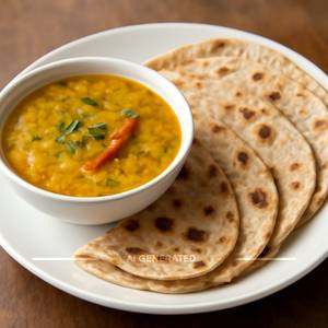 Dal Fry+ 4 Roti
