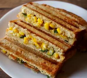 Corn cheese grilled sandwich