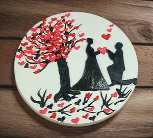 Love Heart Tree Proposal Engagement Red Velvet Cake