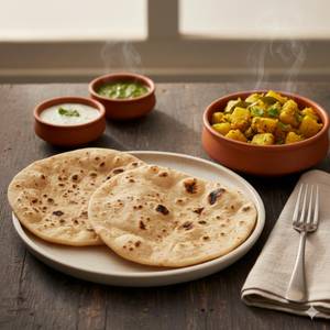 Plain Tandoori Roti 2 Pcs + Jeera Aloo