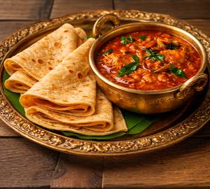Chappathi with chicken Gravy