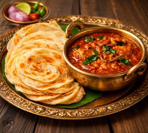 Porotta with chicken Gravy