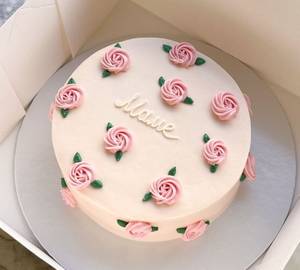 Pink Flower Pineapple Cake