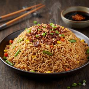 Veg Burnt Garlic Fried Rice