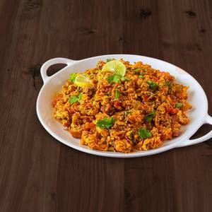 Dry paneer bhurji with butter