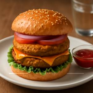 Veg Double Patty Burger