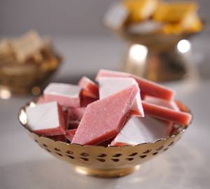 Strawberry Kaju Katli
