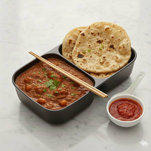 Chole With 2 Tawa Roti/Tandoori Roti