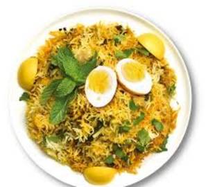 Egg Biryani (With Raita)