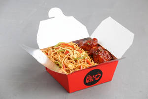Dragon Chicken With Egg Schezwan Noodles