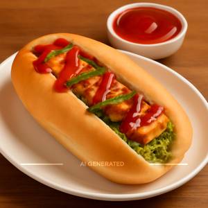 Paneer Hot Dog