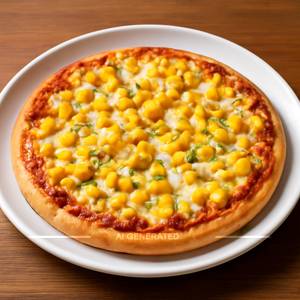 Golden corn pizza