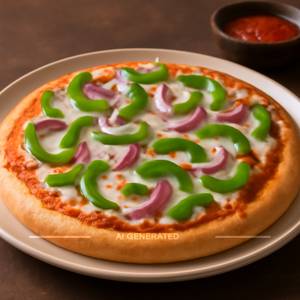 Capsicum Onion Pizza