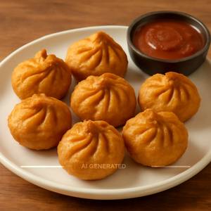 Fried paneer momos