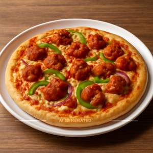Chicken manchurian pizza