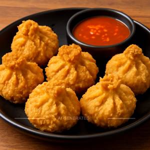 Chicken cheese kurkure  momos [6 pieces]