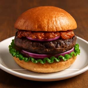 Chipotle lamb burger