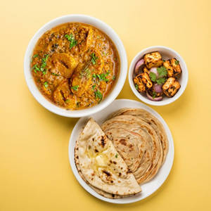 Soya Chap Masala Meal With Choice Of Bread