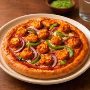 Tandoori paneer pizza