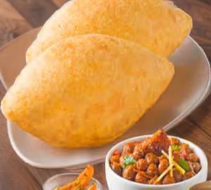 Aata  ka Bhature[ 2Pcs] with Chhole