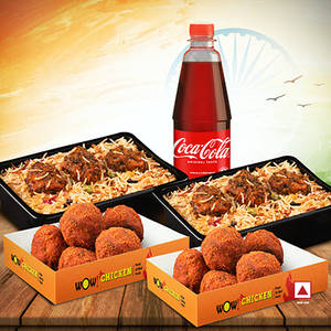 2P Chicken TikkaBiryani + 2P PeriPeri Meatballs + 1Pc Coca-Cola 475ML