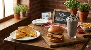 Cheese Grilled Sandwich With Paneer Burger And Oreo Shake