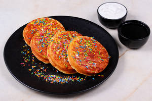 Caramel Funfetti Pancake Stack